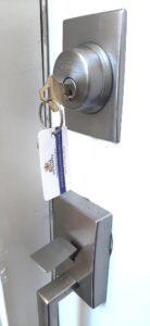 key on door