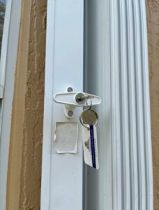 key on door lock